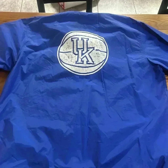 Vintage Nike team Kentucky Wildcats Basketball Short sleeve Rain Jacket Adult L - Picture 7 of 11